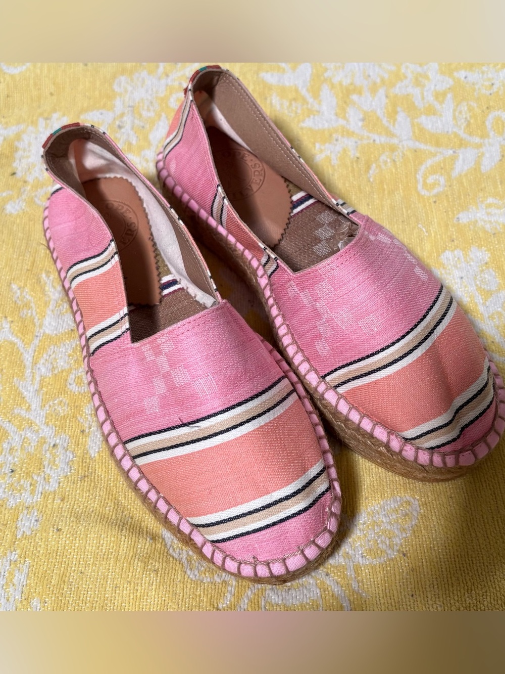 Penelope Chilvers Riviera Espadrilles-high platform jute sole. Size 36/6